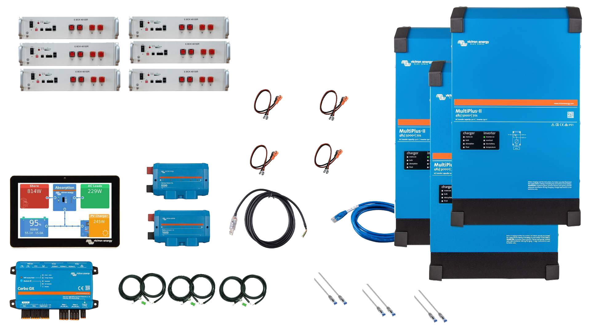 Set EFH 3 Phasen 30KW h Akku 15kva Multiplus-II